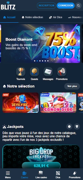 Blitz Casino Version Mobile